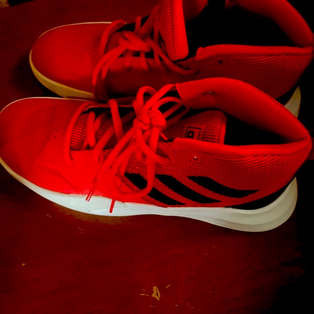 Mint condition boys Adidas high top sneakers